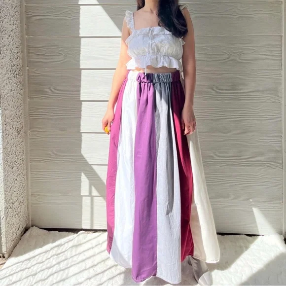 Handmade Muted Pastel Poet Maxi Skirt SKU 06206 - Picture 8 of 10